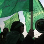 Supporters of the Islamist movement, Hamas.