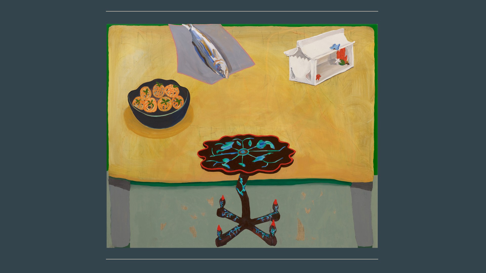 Table Assemblage. Oil on Canvas. 60 x 50