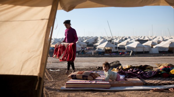 Yazidis who were displaced from their homes by Isis in Iraq.